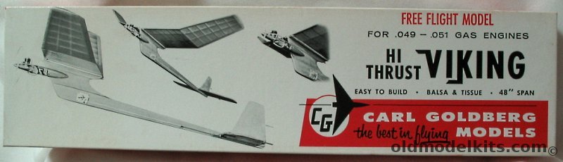 Carl Goldberg Models Hi Thrust Viking - 48 inch Wingspan .049-.051  Gas Free Flight Airplane, G10 plastic model kit
